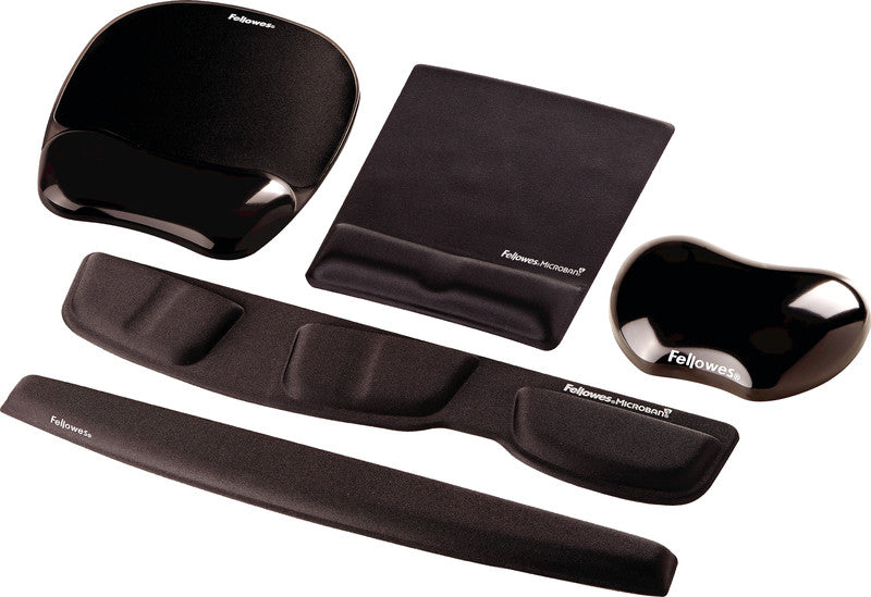 Fellowes Tastatur-Handgelenkauflage – PlushTouch – FoamFusion – 460×81×25 mm – Schwarz