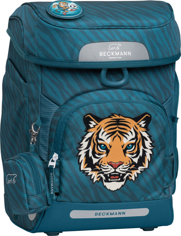 Beckmann Plus Air – Schulrucksack, Tiger Stars, 20 l, 28×40,5×23 cm, mit Wendetasche