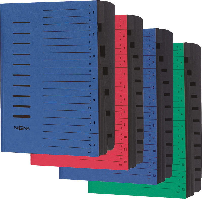 Pagna Sammelmappe für A4, Karton, Blau, mit Gummizug