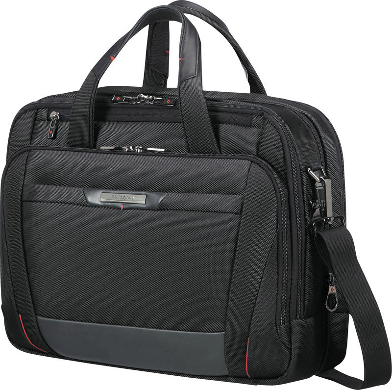 Samsonite Pro-DLX 5 Notebook-Tasche – 17/23 l, RFID-Fach, Aufsteckfunktion, Nylon, Schwarz