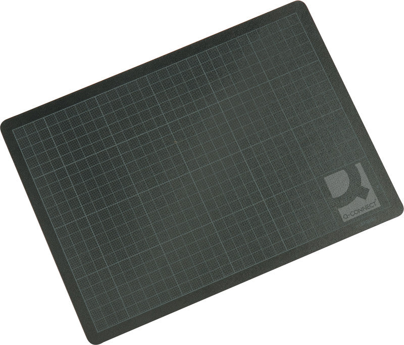 Q-connect Schneidematte 450 × 300 mm, Kunststoff, Schwarz