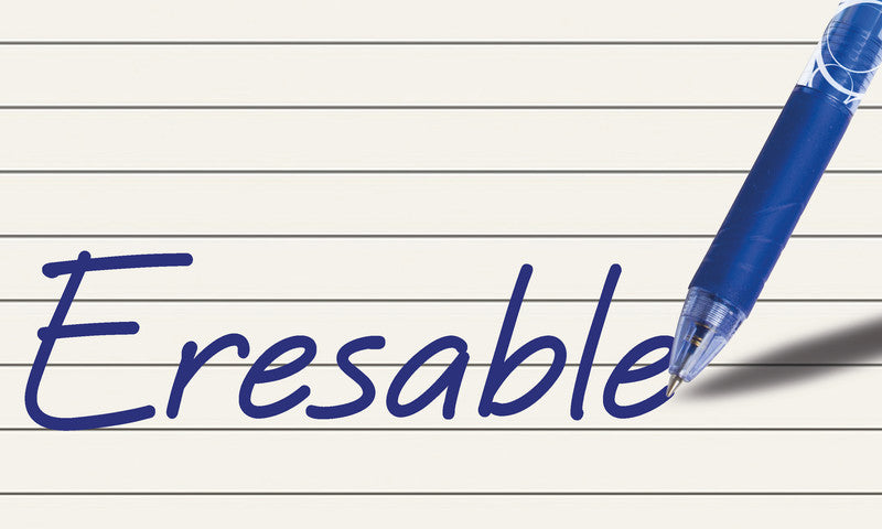 Q-connect Erasable Ink – Tintenroller, radierbar, Druckmechanik, 0,7 mm, blau