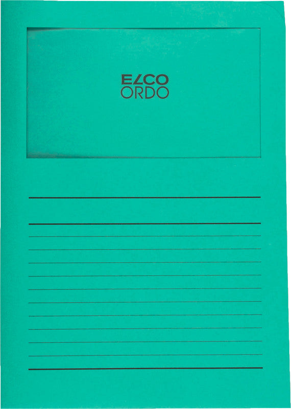 Elco Sichtmappe A4 – Smaragdgrün, Papier, 10er-Pack