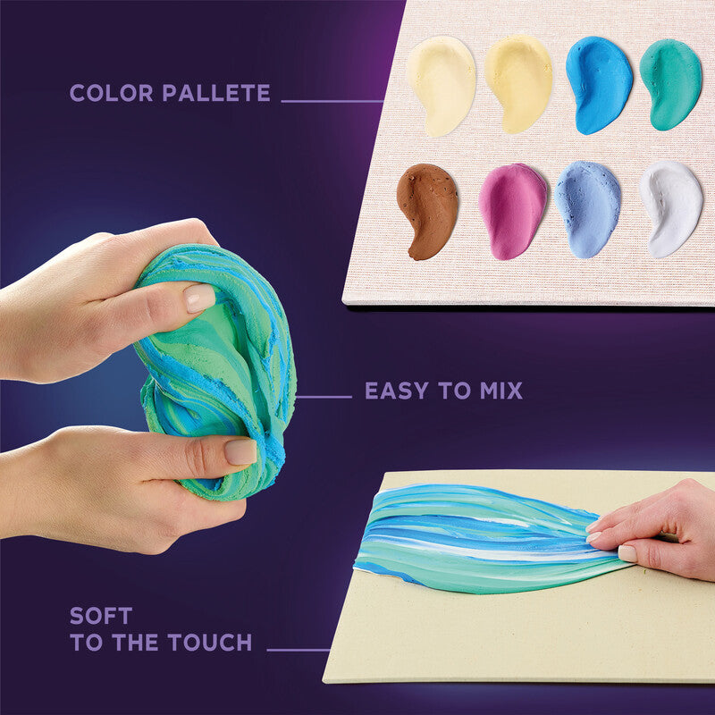 Okto sensory art Modelliermasse-Set (lufthärtend) – Leinwand 30 × 40 cm – ab 14 Jahren