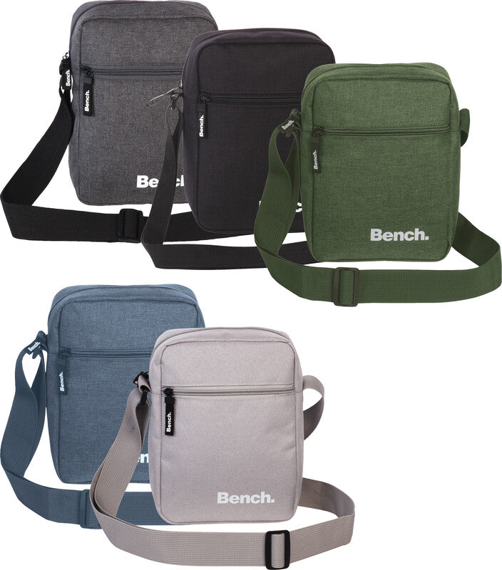 Bench Umhängetasche – 3 l, Polyester, Hellgrau, 17 × 23 × 8 cm