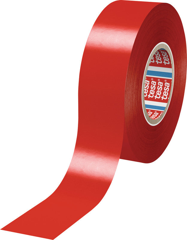 tesa Vinylband tesaflex – 19 mm × 33 m, rot