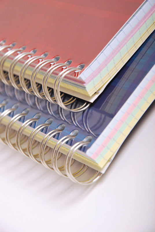 Clairefontaine Spiralheft, 110 × 175 mm, kariert, 5 mm, 96 Seiten, 90 g/m² – sortiert