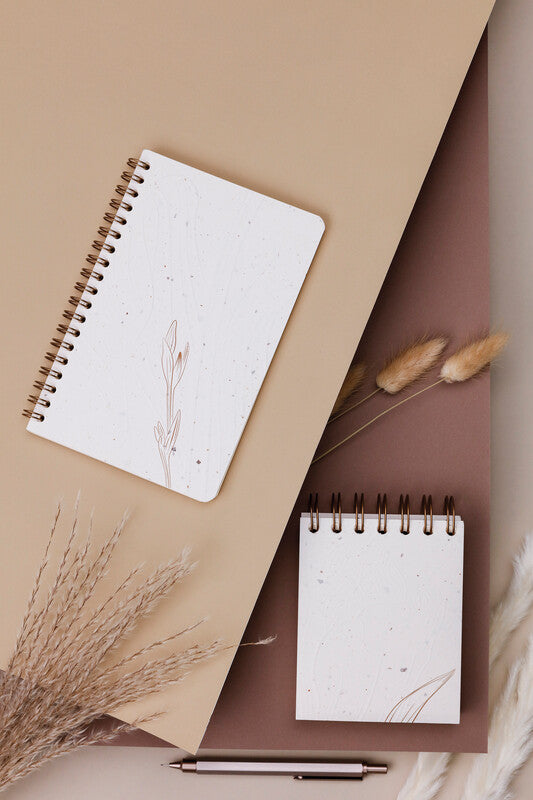 Clairefontaine Spiralblock, 90 × 110 mm, blanko, Spiralbindung, Softcover, 160 Blatt, 90 g/m² – beige