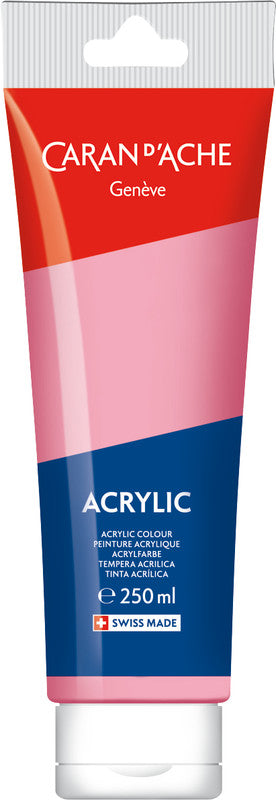 Caran d'Ache Acrylfarbe – Pink 081 – 250 ml (Tube) – für Leinwand, Textilien, Papier