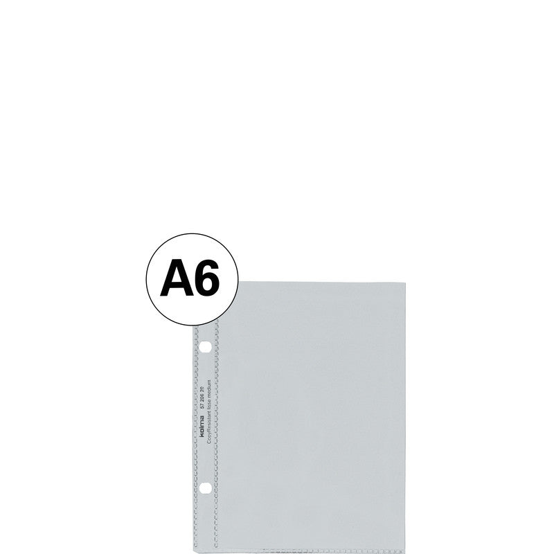Kolma Sichtmappe A6 – transparent, Polypropylen, glänzend, 80 µm, 100er-Pack