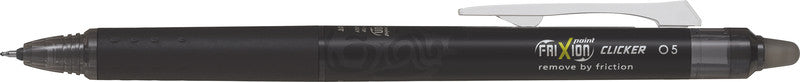 Pilot FriXion Point Clicker Gelschreiber – schwarz, 0,25 mm, radierbar, Druck, nachfüllbar