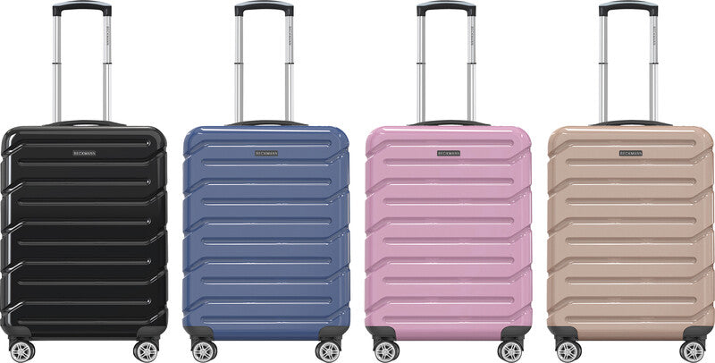 Beckmann Trolley Infinity – Hartschale PC/ABS, 4 Doppelrollen, mit TSA, champagner, 39 × 55 × 21 cm