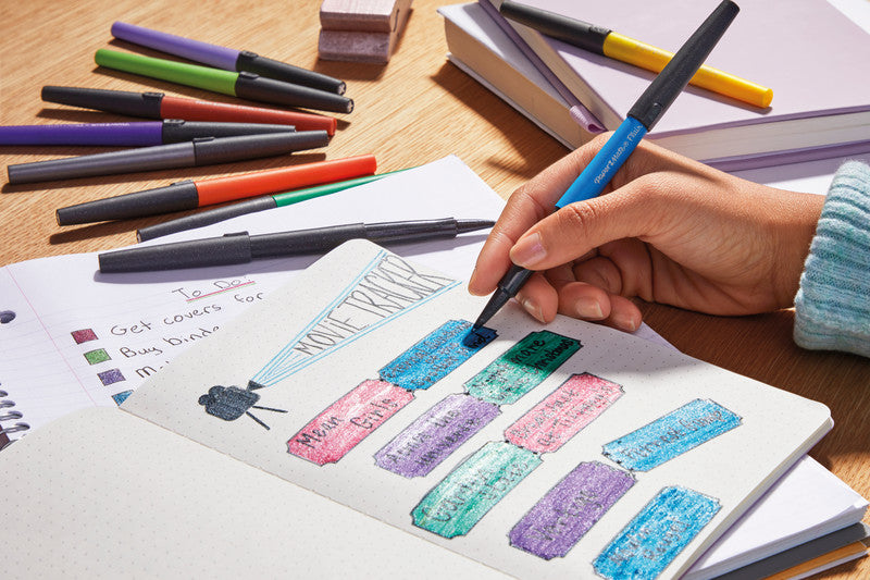 Papermate Filzstifte Flair Metallic, Strichbreite 0,7 mm, 12 Farben