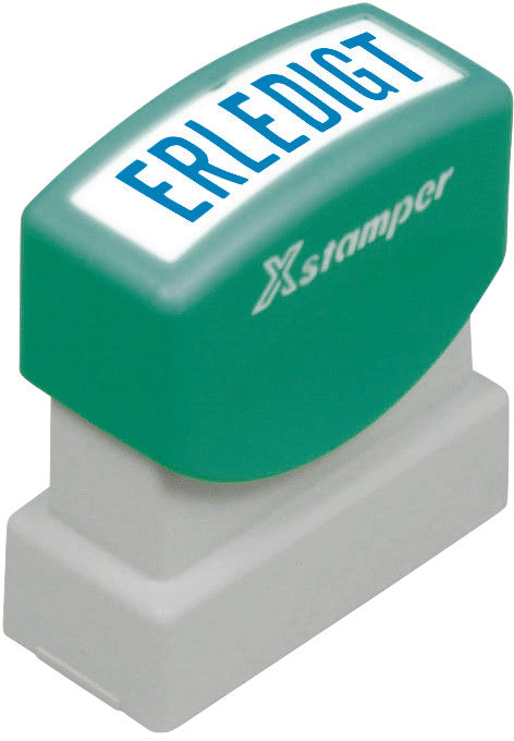 X-Stamper Motivstempel – Motiv: Erledigt, selbstfärbend, Kunststoff, 13 × 42 mm, Deutsch