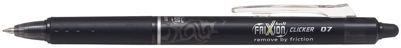 Pilot FriXion Ball Clicker – Radierbarer Tintenroller, 0,7 mm, Schwarz, für Linkshänder