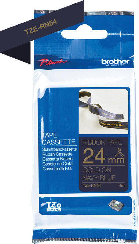 Brother Textilband – 24 mm × 4 m, marineblau, gold