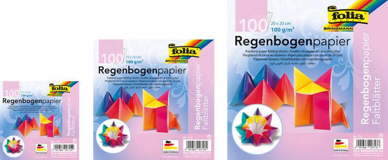 Folia Faltblätter – 100 × 100 mm – 100 g/m² – sortiert – 100 Blatt