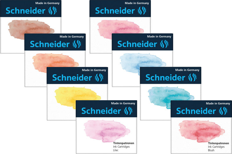 Schneider Schreibgeräte Schneider Tintenpatronen – Lila, geruchsarm, 6 Stk.