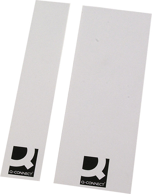 Q-connect Rückenetiketten 51 × 145 mm – Rücken 70 mm – Weiss, Karton – 25er-Pack