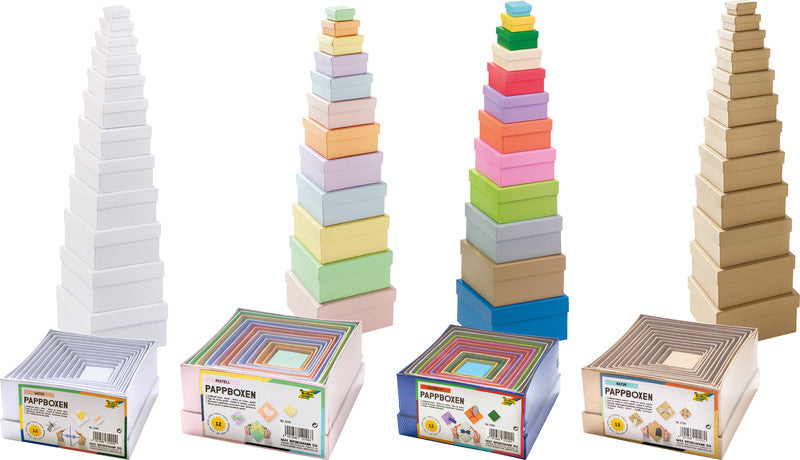 Folia Geschenkbox – natur – 12 Stk. – zum Basteln