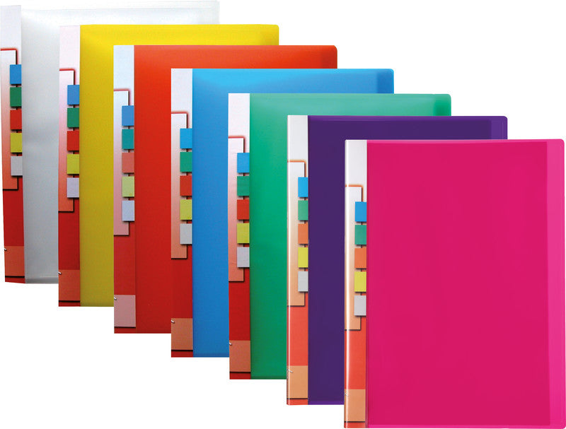 Kolma Sichtbuch – 20 Sichttaschen, A4, glatt, glänzend, orange, Kunststoff