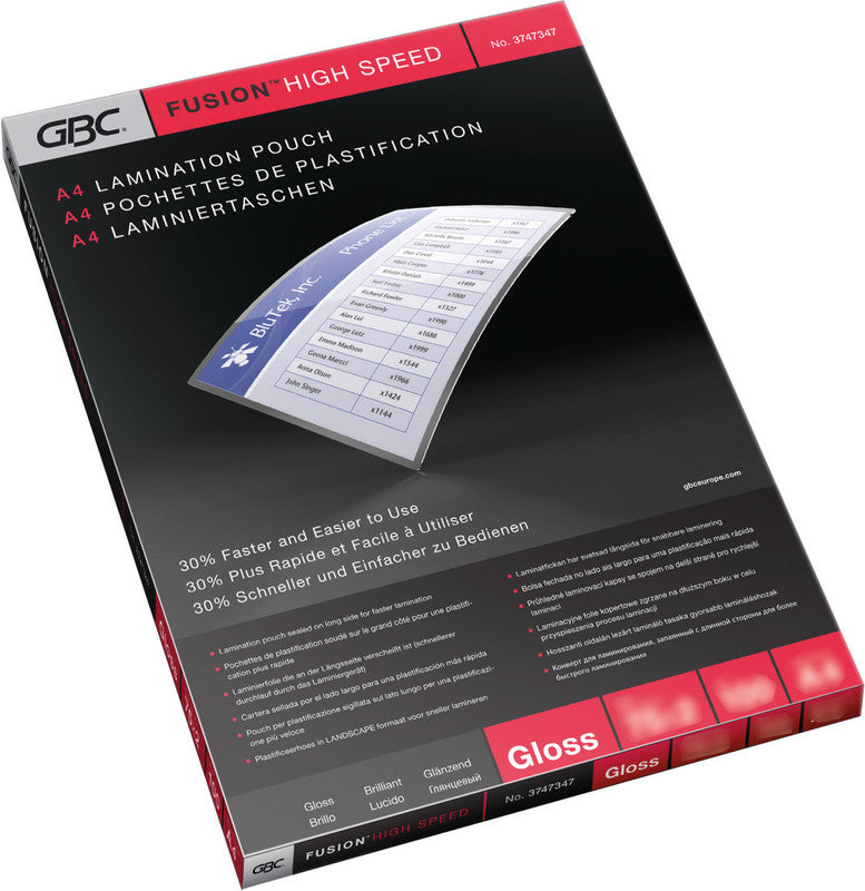 GBC Laminierfolien A4 – 100 µm, 100 Stk.