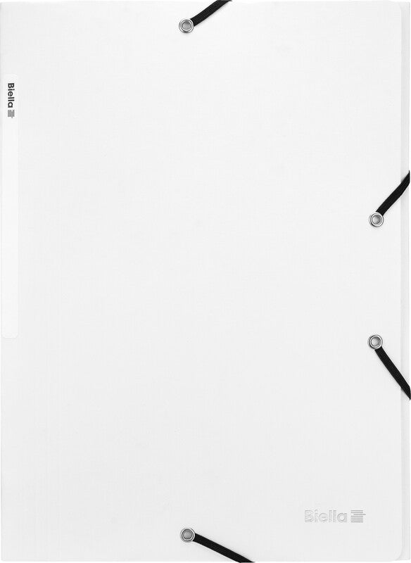 Biella Sammelmappe für A4, Karton, weiss, mit Gummizug