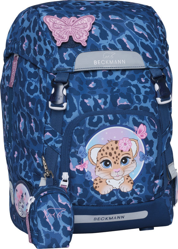 Beckmann Schulrucksack Classic – Cheetah – aus recyceltem PET