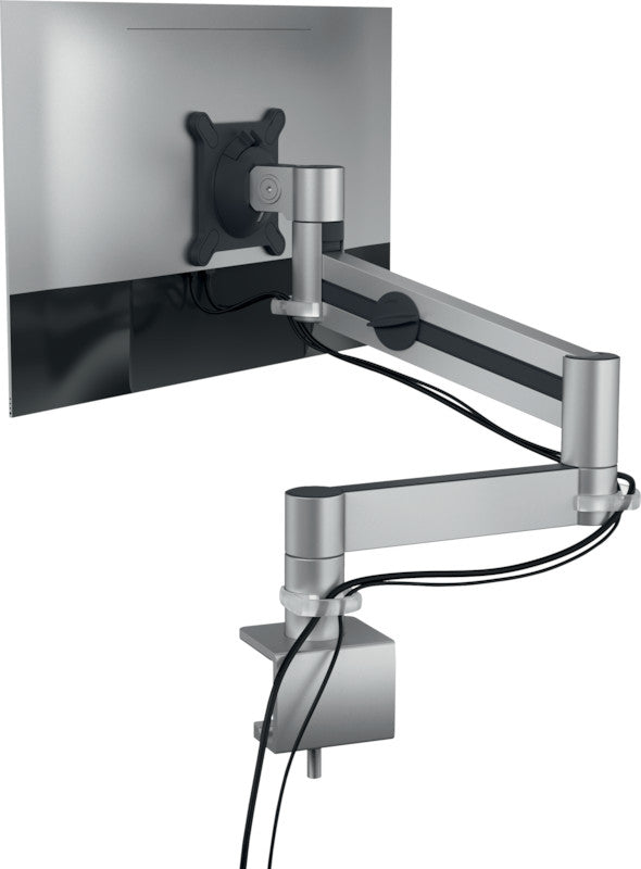 Durable Monitorarm, 1 Monitor, Tischdurchführung, bis 27", VESA 75 × 75/100 × 100 mm, 8 kg, silber