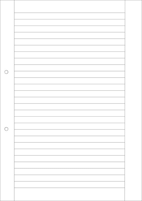 Natura line Notizbuch-Einlagen A4, liniert 10 mm, mit Rand, 2-fach gelocht, 90 g/m² – 500 Blatt