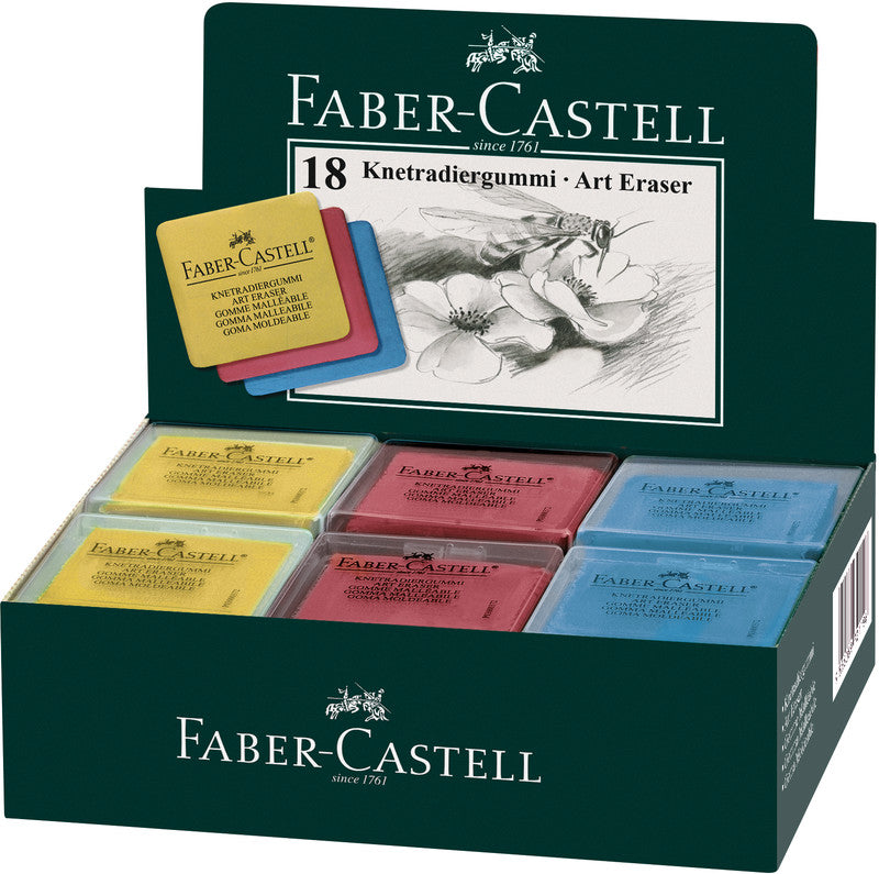Faber-Castell Radierer – für Kreide, Kohle – 38 × 8 × 35 mm – Kunststoff – sortiert