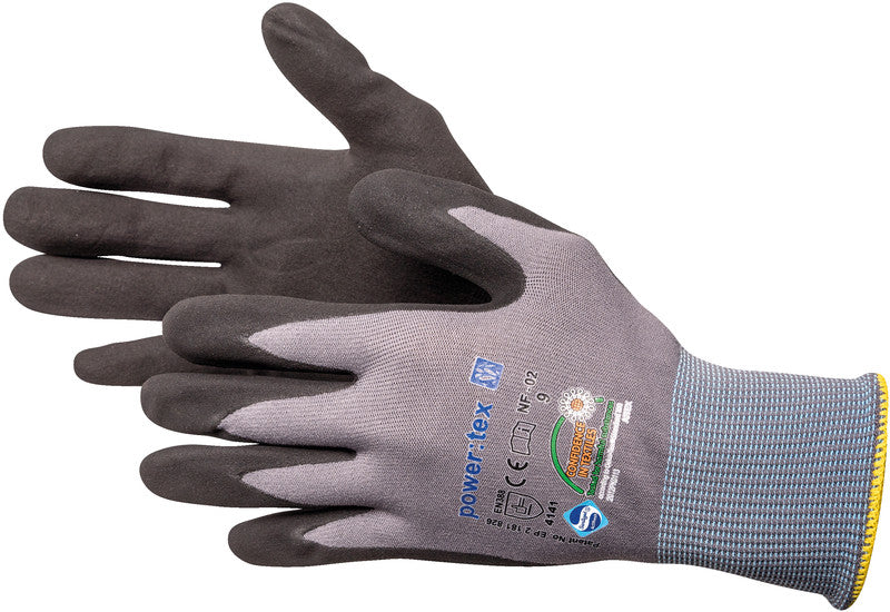 Arbeitshandschuhe Ultimate Power:Tex – Grösse 9, 12 Paar – Nitril-Mikroschaum, EN 388