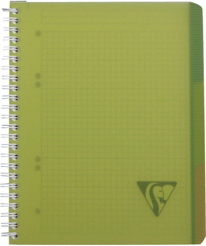 Clairefontaine Spiralheft, Spiralbindung, 120 Blatt, 4-fach gelocht, perforiert, 90 g/m² – farbig sortiert