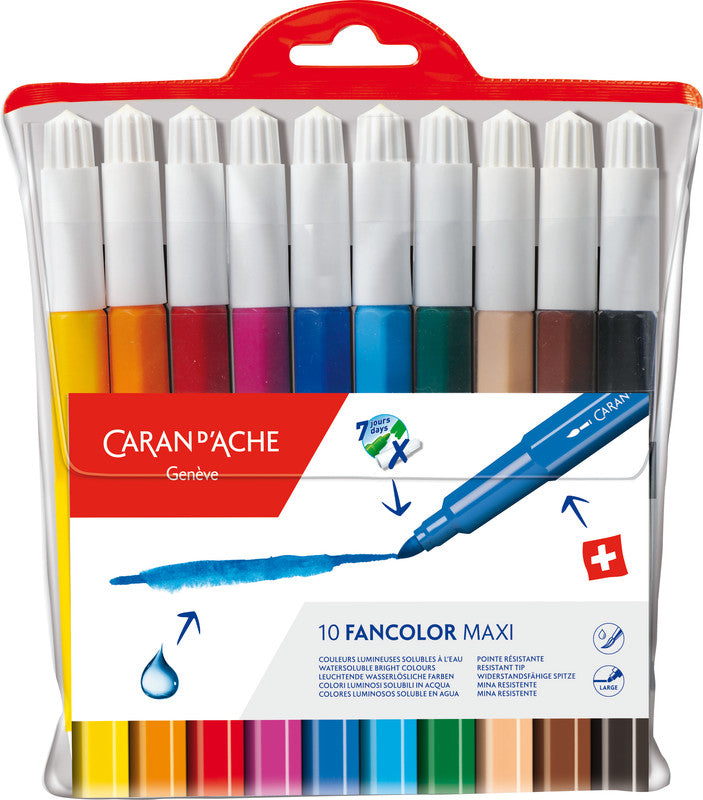 Caran d-Ache Caran d'Ache – Filzstifte, Strichbreite 5 mm, auswaschbar, 15 Farben