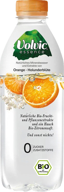 Volvic Wasser mit Geschmack still, Orange & Holunderblüte – 75 cl