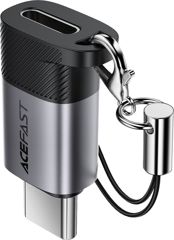 Acefast USB-C Adapter – 30 W (9 V, 3 A), USB 2.0, Aluminium, Metallgrau