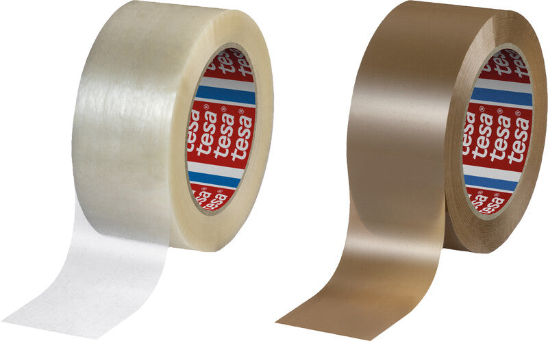 tesa Verpackungsband – 50 mm × 132 m, braun, recycelt