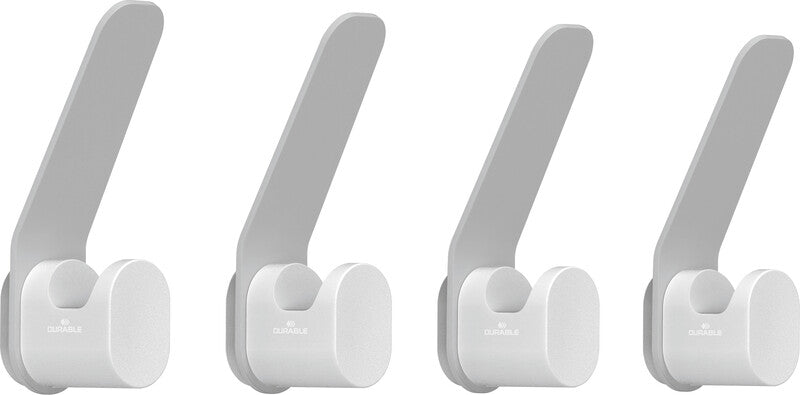 Durable Haken – Aluminium – grau – 23,5 × 92 × 37 mm