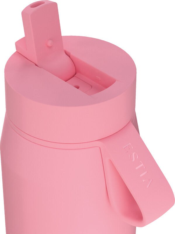 Estia Pulse Isolierflasche 500 ml – Doppelwandig 12 h Heiss/24 h Kalt, Edelstahl, Schraubdeckel