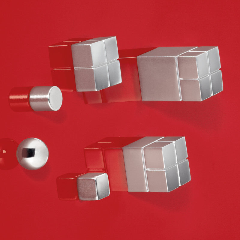 Sigel Magnetwürfel – silber, 20 × 10 × 20 mm, 4 Stück