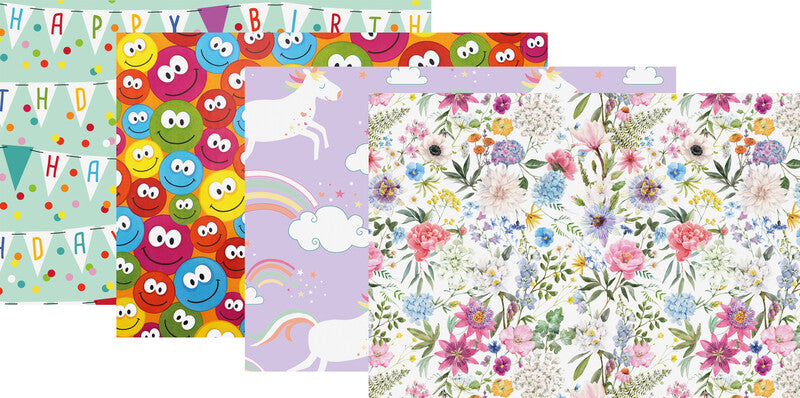 Braun + Company Geschenkpapier – Just Smileys – 80 g/m2, gestrichenes Papier – 700 × 2000 mm