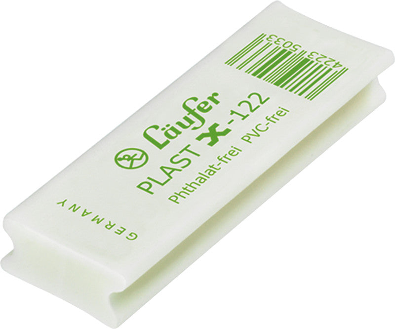 Laufer Radierer – für Bleistifte und Farbstifte – 65 × 12 × 21 mm – Kautschuk – weiss