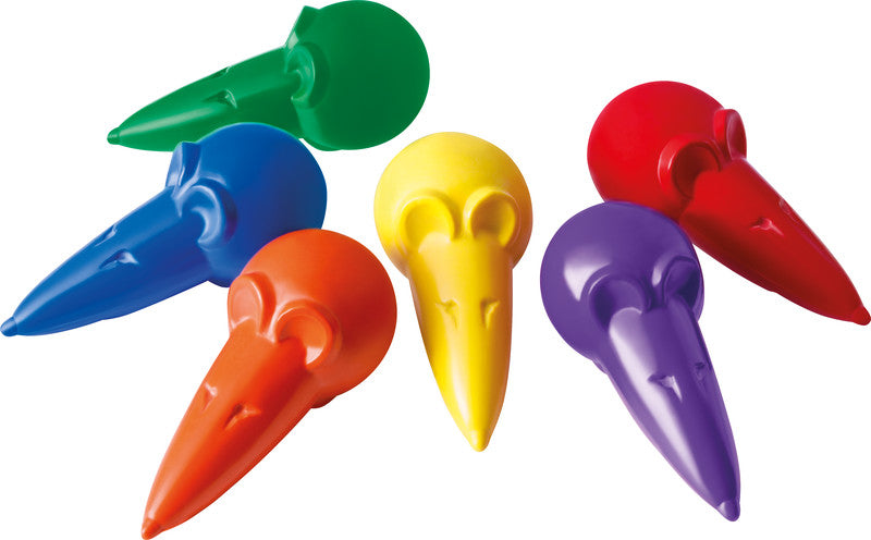 Pelikan Wachsmalstifte Mäuseform – mehrfarbig – 6 Stück – im Blister