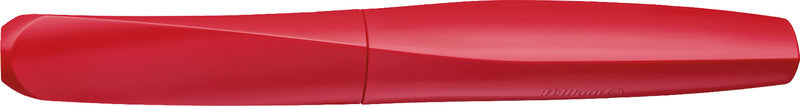 Pelikan Twist Fiery Red – Federspitze M – für Rechts- & Linkshänder – Rot, Blau – Patronen