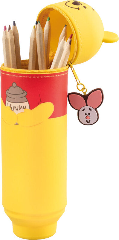 Disney Schlamperetui, leer (1-teilig), 1 Klappe, Winnie The Pooh, mehrfarbig, Silikon, 7 × 18 cm