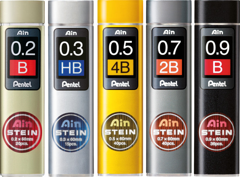 Pentel Bleistiftminen – Graphit, 0,3 mm, H, 15 Stk.
