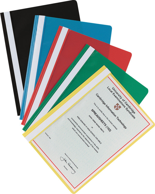 Q-connect Schnellhefter – A4, PP, Violett, Metall-Deckleiste, Beschriftungsfeld