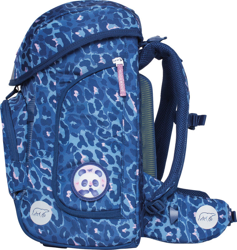 Beckmann Schulrucksack Plus Air – 6-teilig – Cheetah – aus recycelten PET-Flaschen