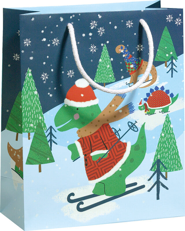 Zoewie Tragetasche – Winter Dinos – matt, Papier – 260 × 335 × 135 mm
