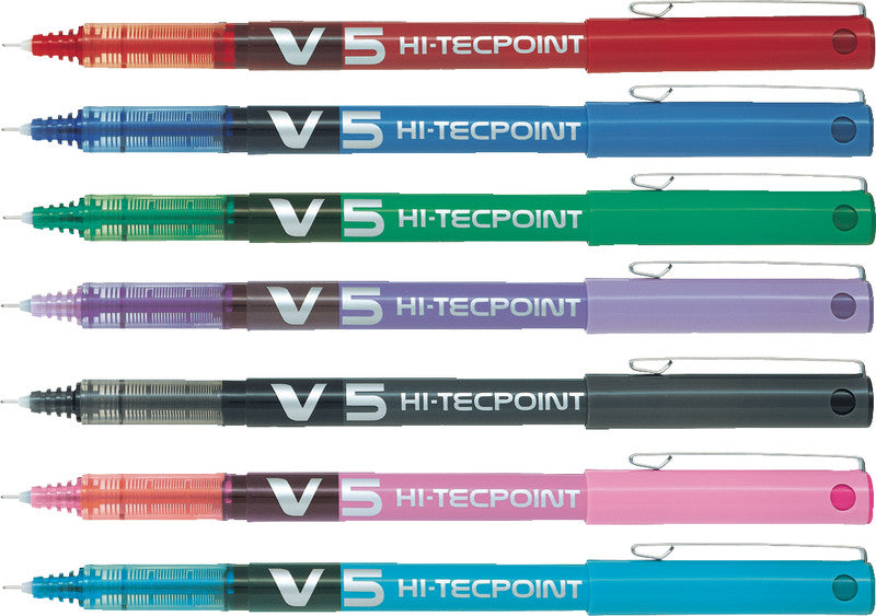 Pilot Hi-Tecpoint V5 – Tintenroller, mit Kappe, 0,3 mm, Rot